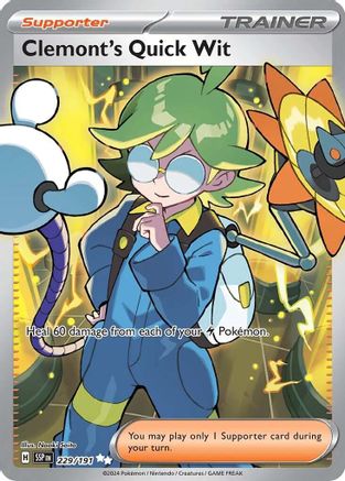 Clemont's Quick Wit 229/191 - SV08 Surging Sparks Holofoil