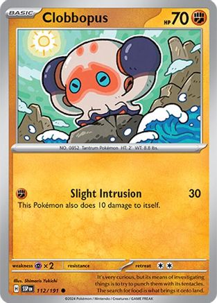 Clobbopus 112 - SV08 Surging Sparks Reverse Holofoil