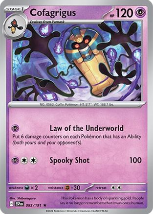 Cofagrigus 083/191 - SV08 Surging Sparks Reverse Holofoil