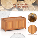 58 Gallon 3-in-1 Patio Wood Deck Box with Flip Top for Cushions