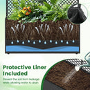 58 Inch Raised Garden Bed with Trellis and Wicker Planter Box