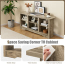 58 Inch TV Stand with 6 Open Storage Shelves for TVs up to 65 Inches