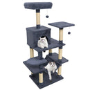 58" Multi-Level Cat Tree Soft Plush Cat Tower with Padded Top Perch