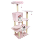 58" Multi-Level Cat Tree Soft Plush Cat Tower with Padded Top Perch