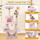 58" Multi-Level Cat Tree Soft Plush Cat Tower with Padded Top Perch