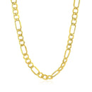 5.4mm 10k Yellow Gold Lite Figaro Chain