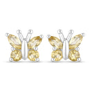 0.88 Carat Genuine Citrine .925 Sterling Silver Earrings