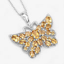 3.89 Carat Genuine Citrine .925 Sterling Silver Pendant