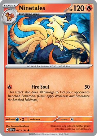 Ninetales 017/191 - SV08 Surging Sparks Reverse Holofoil