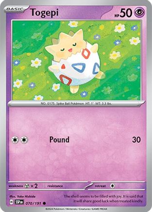 Togepi 070/191 - SV08 Surging Sparks Reverse Holofoil