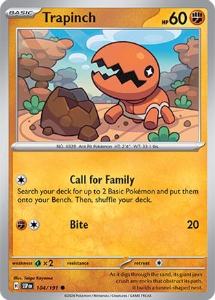 Trapinch 104/191 - SV08 Surging Sparks Reverse Holofoil