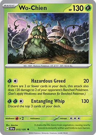 Wo-Chien 015/191 - SV08 Surging Sparks Reverse Holofoil