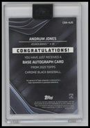 2023 Topps Chrome Black Auto Green Refractor Andruw Jones #/99 #CBA-AJO