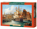 1000 Piece Jigsaw Puzzle, The Old Gdansk, Poland, historic sailing ship, Adult Puzzle, Castorland C-102914-2
