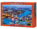 1000 Piece Jigsaw Puzzle, Aerial View of London, England Puzzle, Big Ben and River Thames Puzzle, Adult Puzzle, Castorland C-104291-2