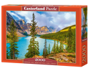 2000 Piece Jigsaw Puzzle, Moraine Lake, Banff National Park, Canada, Scenic Canadian Rockies Nature, Mountain Landscape, Adult Puzzle, Castorland C-201037-2