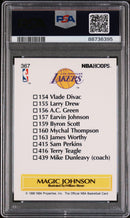 1990 Hoops Team Checklist Magic Johnson 8 PSA #367