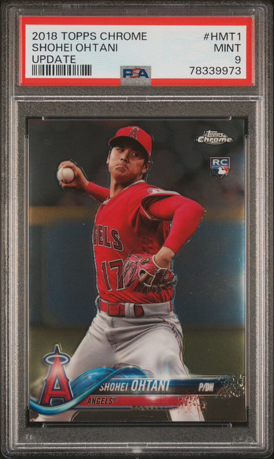 2018 Topps Chrome Update Shohei Ohtani Rookie PSA 9 #HMT1
