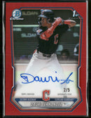 2026 Bowman Chrome Autographs Red Refractors Dauri Fernandez #/5 Auto #CPA-DF