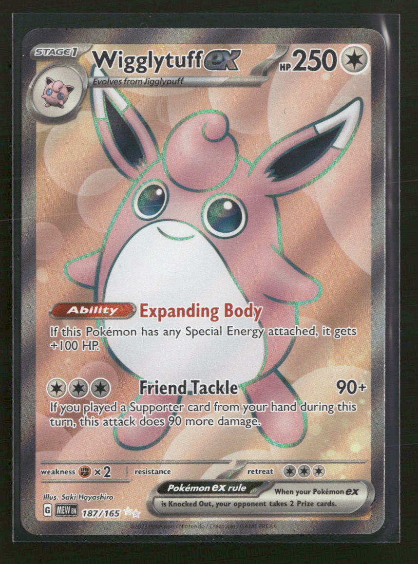 pokemon wigglytuff card value SV: Scarlet & Violet 151 Wigglytuff ex #187/165 – Ralphie's Funhouse