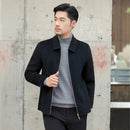 Wool Mid-Aged Business Short Lapel Wool Jacket