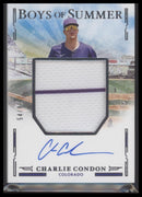 2025 Panini Boys of Summer Jumbo Material Signatures Charlie Condon #/99