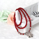 Red Agate Good Luck Beaded Bracelet