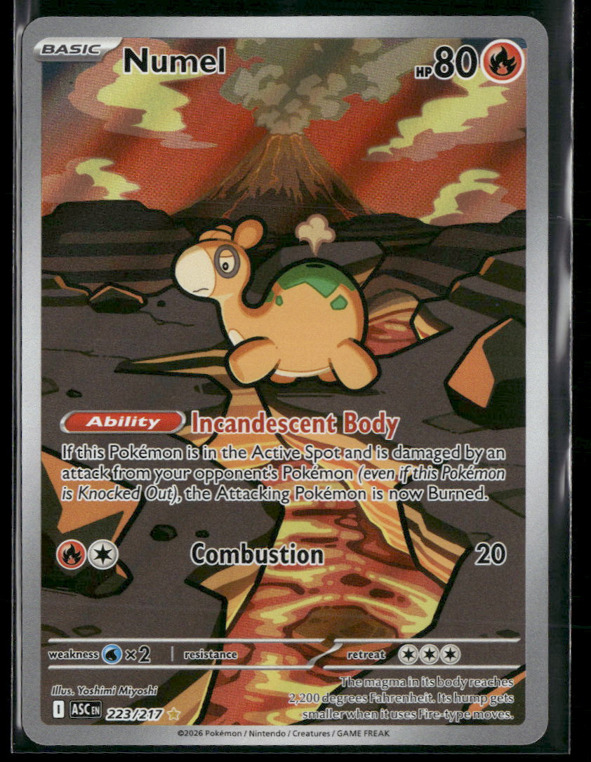 numel pokemon card value ME: Ascended Heroes #223/217 – Ralphie's Funhouse Evolves from null Type Color:Black Proxies MTG: Arena's New Jumpstart