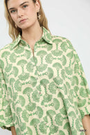 Umgee Printed Button Down Shirt
