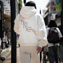 European And American Autumn And Winter Cherry Blossom Hooded Sweater Men And Women Street Hip Hop Retro