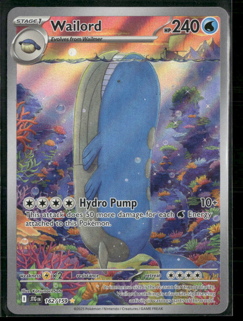 wailord pokemon card value 162/159 - Holofoil SV09 Journey Together Language:Englisch kaalia [WWWWW] High Breaching (120) If Loot Boxes Are