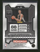 2023-24 Panini Prizm Monopoly Purple Wave Victor Wembanyama #81