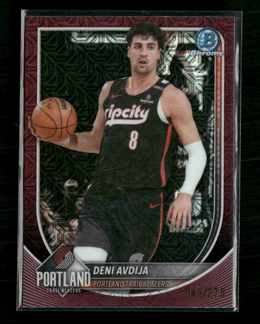 2025-26 Bowman Chrome Burgundy Mojo Refractors Deni Avdija #/275 #BCV-187