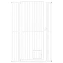 59‚Äù Extra Tall Pet Gate Heavy-Duty Metal Cat Gate with Wide Opening-White