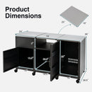 Outdoor Grill Table 59" with Removable Shelves & Storage