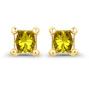 0.25 Carat Genuine Yellow Diamond 14K Yellow Gold Earrings (SI1-SI2)