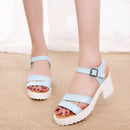 Womens Casual Fashionable Versatile High-heeled Sandals