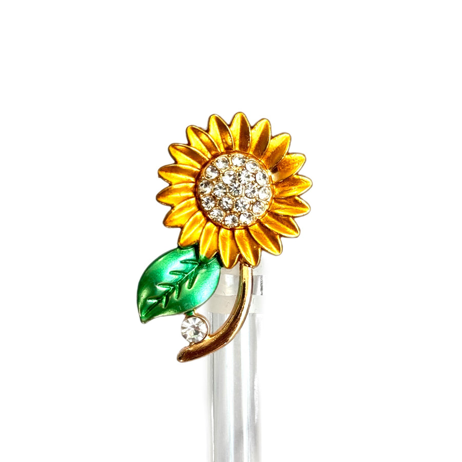 Sunflower Deluxe Metal Straw Topper