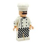 Chef (Male w/ Mustache) Minifig made using LEGO parts - B3 Customs