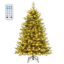 5 Feet Artificial Xmas Tree Hinged with 11 Lighting Modes and Remote Control