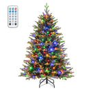 5 Feet Artificial Xmas Tree Hinged with 11 Lighting Modes and Remote Control