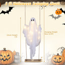 5ft Hanging Swing Ghost Decoration with LED String Lights