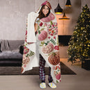 Personalized Name Pink and Orange Pumpkin Hooded Cap Blanket