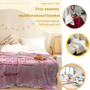 Personalized Custom Text Blanket with Name - If You Can Read This Bring Me a Wine, Book, Tea or Hot Chocolate - Pink or Blue Snowflake Fleece
