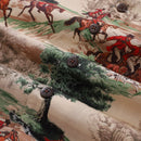 Hawaiian Shirt For Men Field Horse Racing Shirt Camp Collar 100% Cotton