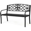 50 Inch Patio Heavy-Duty Metal Garden Bench