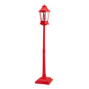 5.3 Feet Musical Christmas Street Lamp with Blowing Snow and LED Lights-Red