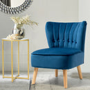 Armless Accent Chair Tufted Velvet Leisure Chair