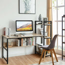 59-Inch Computer Desk Home Office Workstation 4-Tier Storage Shelves