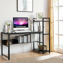 59-Inch Computer Desk Home Office Workstation 4-Tier Storage Shelves